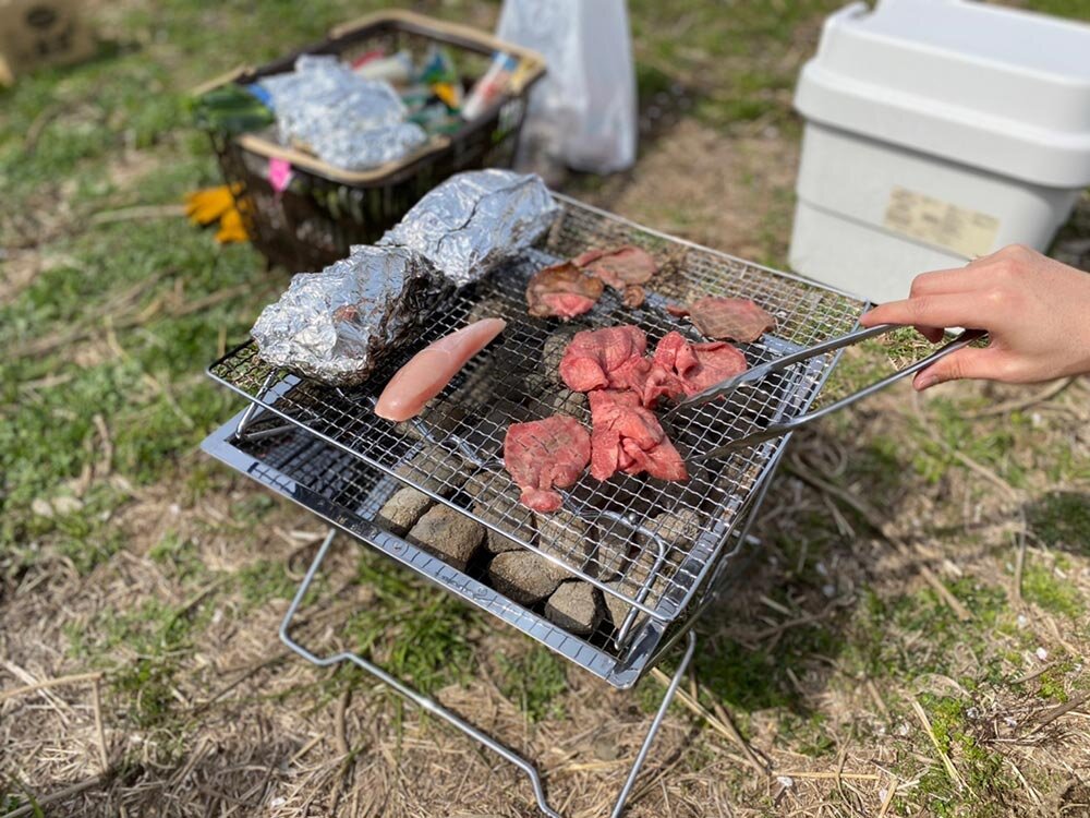 琥大朗 お花見BBQ