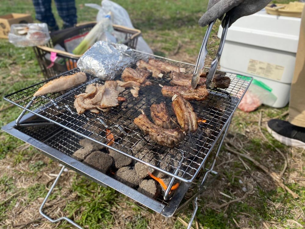 琥大朗 お花見BBQ